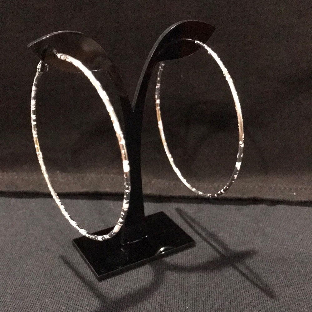 Light Pink spotted hoops